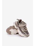 Sneakersy Buty Sportowe Dziecięce Na Rzep Khaki Ronivelle