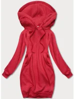 Dlhá červená tepláková mikina (YS10005-18)