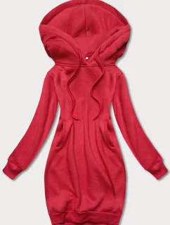 Dlhá červená tepláková mikina (YS10005-18)