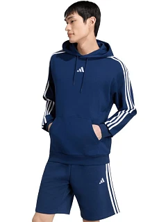 Pánska mikina adidas Essentials 3-Stripes French Terry Hoodie, tmavomodrá, KY4203