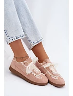 Dámské tenisky s krajkou růžové Ilrene