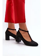 Semišové lodičky 834284 black Raniyah - Mascara