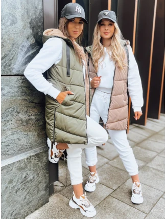 Dámska zelená obojstranná vesta ONADE FashionStreet TY3724 Dámska zelená obojstranná vesta ONADE FashionStreet TY3724