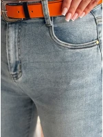 Dámske džínsové nohavice slim fit CURVITA modré FashionStreet UY2471 Dámske džínsové nohavice slim fit CURVITA modré FashionStreet UY2471