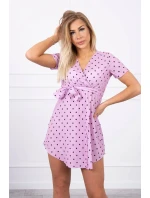 Bodkované šaty fialové