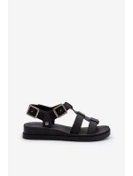 Pachnące Gładkie Sandały Damskie ZAXY NN285007 Czarne