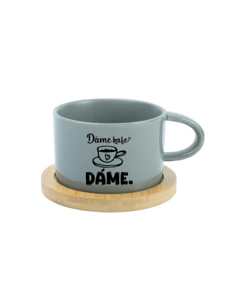 DÁTE MI KÁVU? DÁTE MI. - šálka na sivú makrónku 200 ml