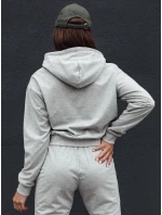 TRENDHOOD dámska mikina s kapucňou svetlo šedá FashionStreet BY1306