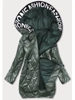 Zelená prešívaná bunda s kapucňou (B8082-10) Zelená prešívaná bunda s kapucňou (B8082-10)