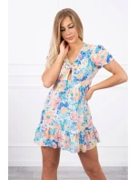 Kvetinové šaty s výstrihom do V ecru Kvetinové šaty s výstrihom do V ecru