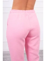 Zateplený set s mikinou s kapucňou svetlo ružový