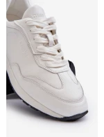 Sneakersy Męskie Skórzane BIG STAR NN174288 Białe
