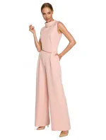 M702 Overal bez rukávov s golierom - čierna M702 Overal bez rukávov s golierom - čierna