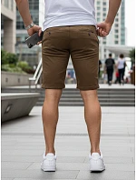 FashionStreet pánske hnedé džínsové šortky SX2573
