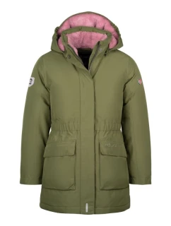 Detská zimná bunda s kapucňou Trollkids Dievčatá Alesund Kabát nepremokavý zelený (301-323)