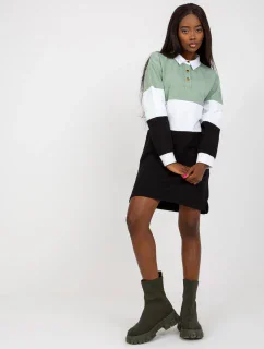 Dámske šaty RV SK 8072 čierne a zelené