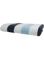 The One Towelling Towel Stripe Plážová osuška „Stripe“ 48.1056 antracitová/svetlo modrá