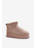 Śniegowce Damskie Na Platformie Ocieplane Futerkiem Jasnobeżowe Xamella Śniegowce Damskie Na Platformie Ocieplane Futerkiem Jasnobeżowe Xamella