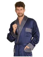 Pánsky župan Adam Satyna 940 Dark blue - De Lafense Pánsky župan Adam Satyna 940 Dark blue - De Lafense
