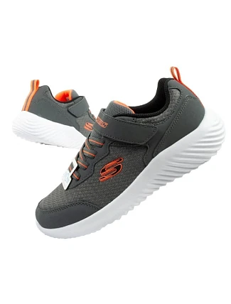 Detská športová obuv Skechers Bounder na suchý zips, ľahká, módna, sivá Detská športová obuv Skechers Bounder na suchý zips, ľahká, módna, sivá