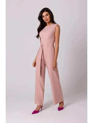 B256 Kombinéza bez rukávov s vreckami - ružová B256 Kombinéza bez rukávov s vreckami - ružová