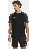 Craft Teamwear Squad Go Contrast Jersey M Pánske kontrastné športové tričko 82.2725 čierna/žulová Craft Teamwear Squad Go Contrast Jersey M Pánske kontrastné športové tričko 82.2725 čierna/žulová