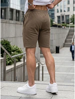 Pánske teplákové šortky so šnúrkou, tmavo béžové, FashionStreet SX2624 Pánske teplákové šortky so šnúrkou, tmavo béžové, FashionStreet SX2624