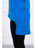 Blúzka s potlačou a dlhším chrbtom, nevädza modrá Blúzka s potlačou a dlhším chrbtom, nevädza modrá