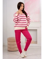 Sveter set Pruhovaná mikina + Nohavice fuchsie Sveter set Pruhovaná mikina + Nohavice fuchsie