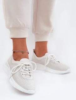 Skórzane Buty Sportowe Damskie Vinceza 41472 Białe