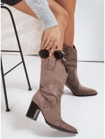 Dámske semišové kovbojské čižmy hnedé FashionStreet ZY1194 Dámske semišové kovbojské čižmy hnedé FashionStreet ZY1194