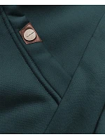 Dámska mikina na zips, tmavozelená (AMG-22)