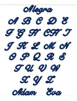 Názov výšivky Allegra script Názov výšivky Allegra script