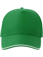 Atlantis Headwear Recy Five Piping – 5-panelová sendvičová čiapka 33.0282 zelená/biela Atlantis Headwear Recy Five Piping – 5-panelová sendvičová čiapka 33.0282 zelená/biela