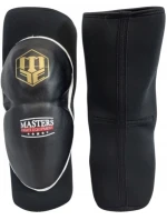 Športové neoprénové chrániče kolien OK-N čierne s bielou a zlatou - MASTERS