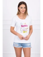 Blúzka s potlačou Perfektná biela Blúzka s potlačou Perfektná biela