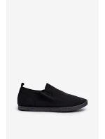Damskie Tenisówki Trampki Slip-On Czarne Lovinia