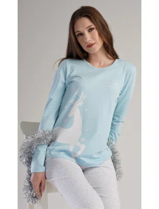 Dámske pyžamo dlhé Jeleň Dámske pyžamo dlhé Jeleň