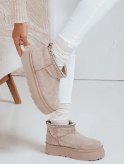 Dámske snežnice na platforme light beige FashionStreet ZY1055
