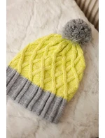Milano fleecová čiapka K203 žltá+sivá Milano fleecová čiapka K203 žltá+sivá