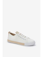 Trampki Damskie Klasyczne Złote Ville