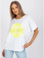 Tričko DHJ TS 6860.26X biela a žltá