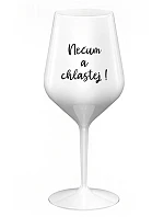 Necítiť vôňu a chuť - biely nerozbitný pohár na víno 470 ml