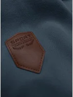 Šedá a modrá dámska mikina s kapucňou (2301)