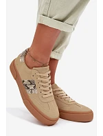 Dámske tenisky z hadej kože Big Star TT274298 Beige Dámske tenisky z hadej kože Big Star TT274298 Beige