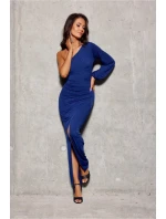 Dlhé šaty DUK0426 modré - Roco Fashion