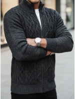 Pánsky sveter bez zipsu tmavosivý FashionStreet WX2252z