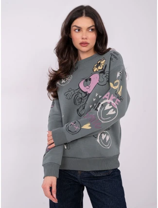 Mikina D10608BC02804A khaki farba