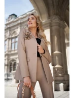 S370 Kvetinová bunda - béžová