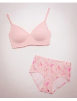 Jednoduchá košeľová podprsenka ružová - Julimex